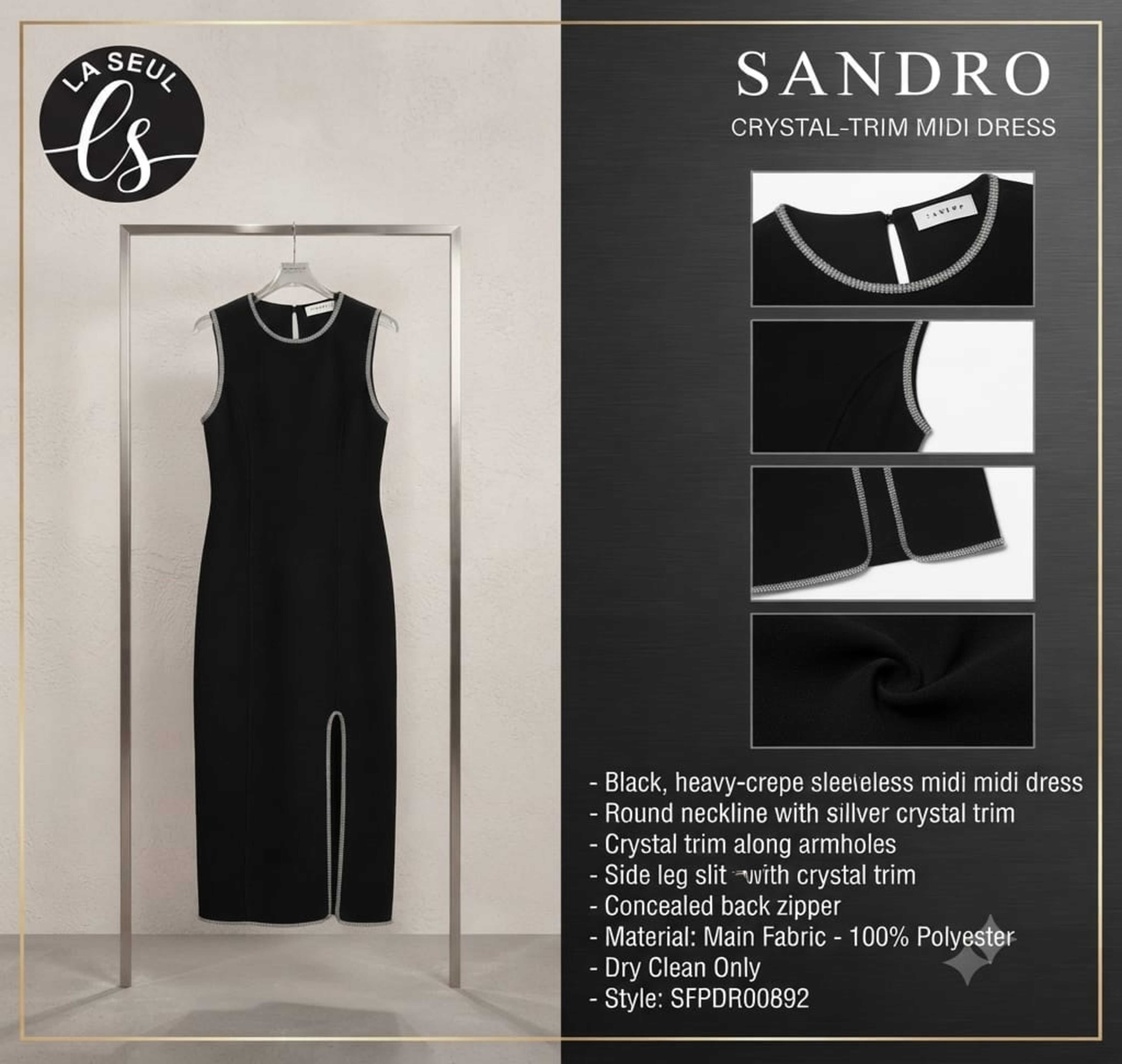 dress sandro long cut