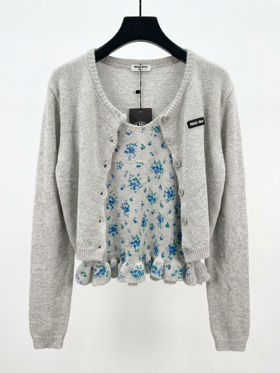 Twins cardigan grey