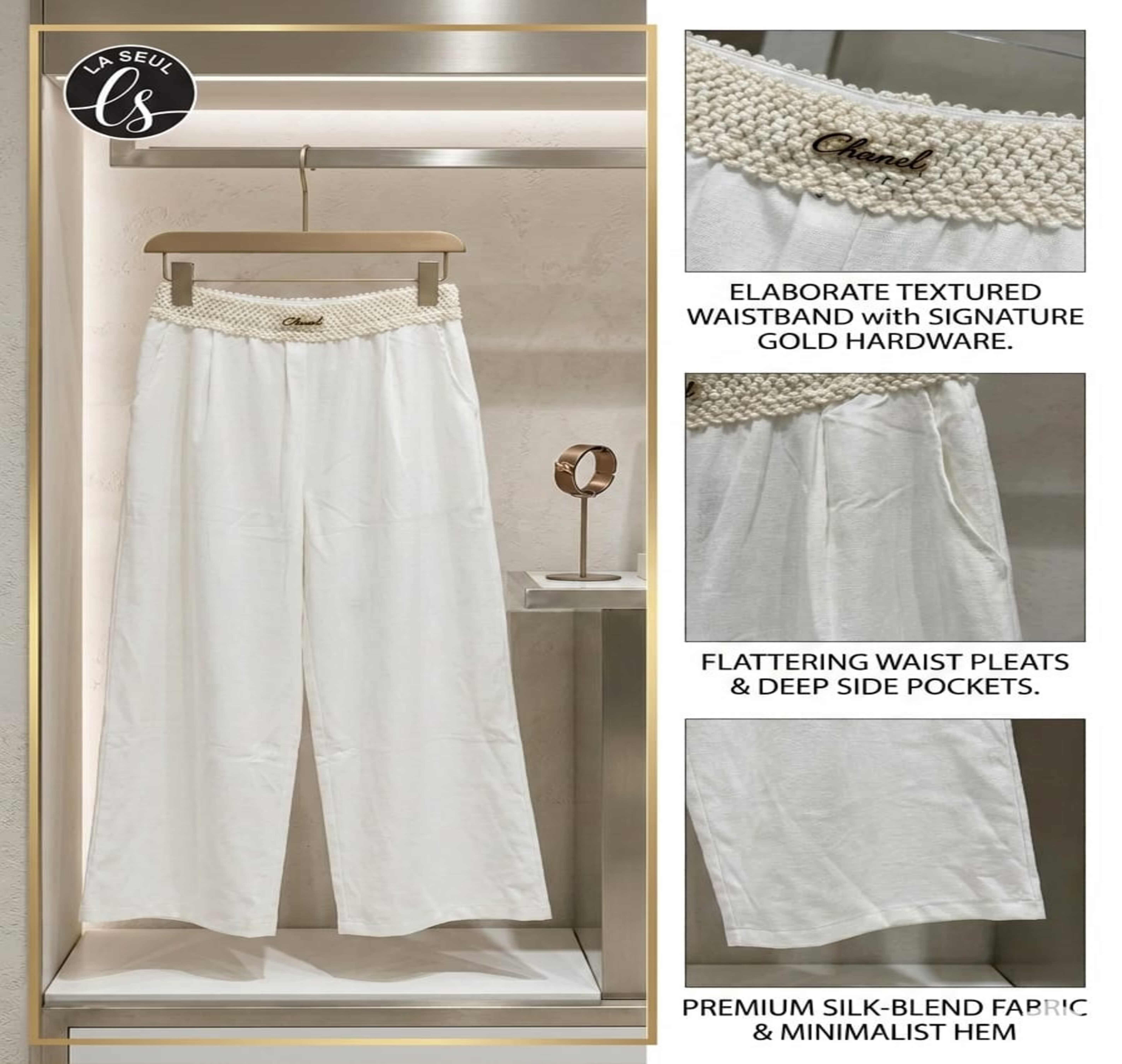 pant chanel white high west