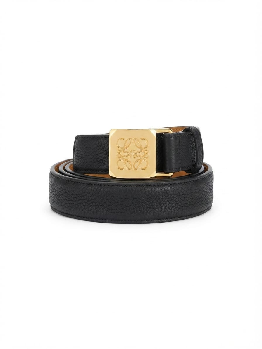 Leather belt Loewe black