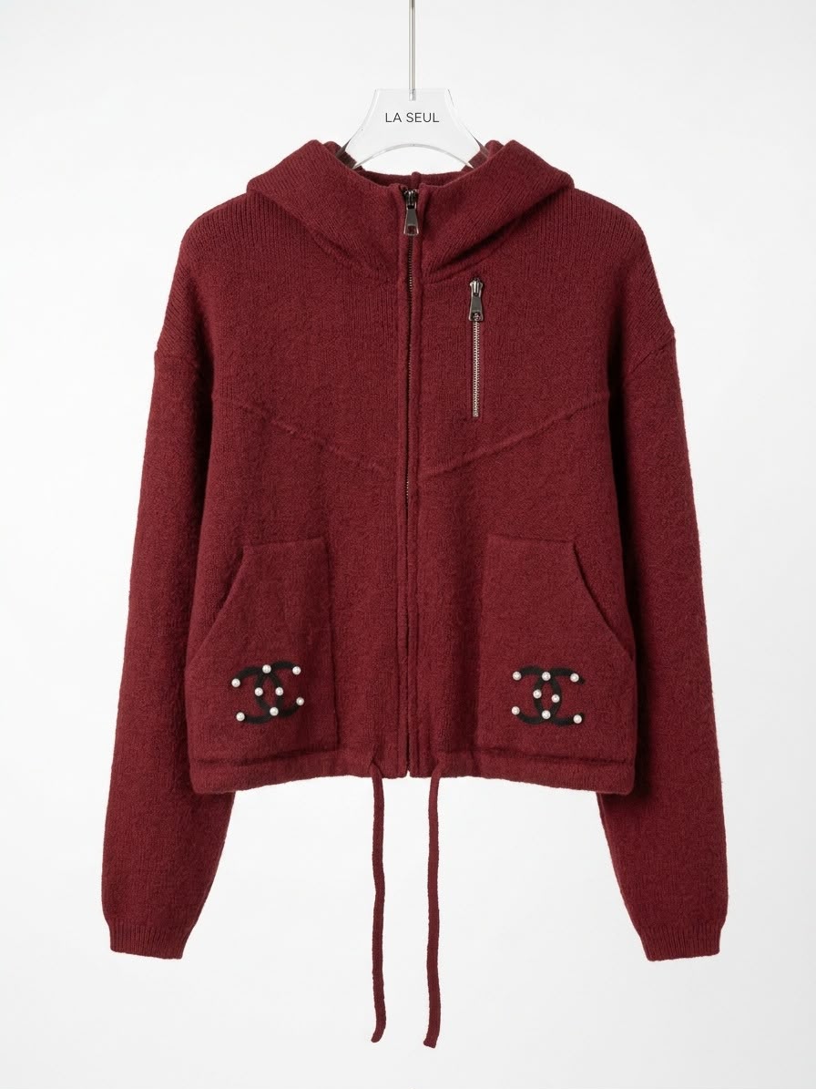 Chanel Red Fur Jacket