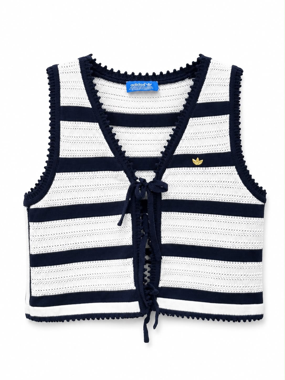 Vest kint strip crop