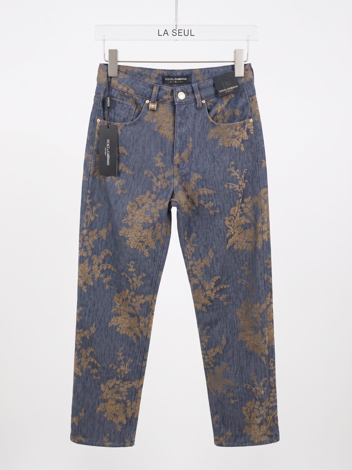 Jeans blue & brown