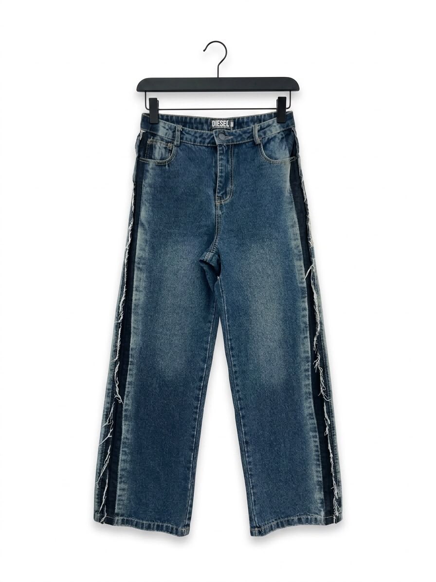 jeans black diesel wide leg