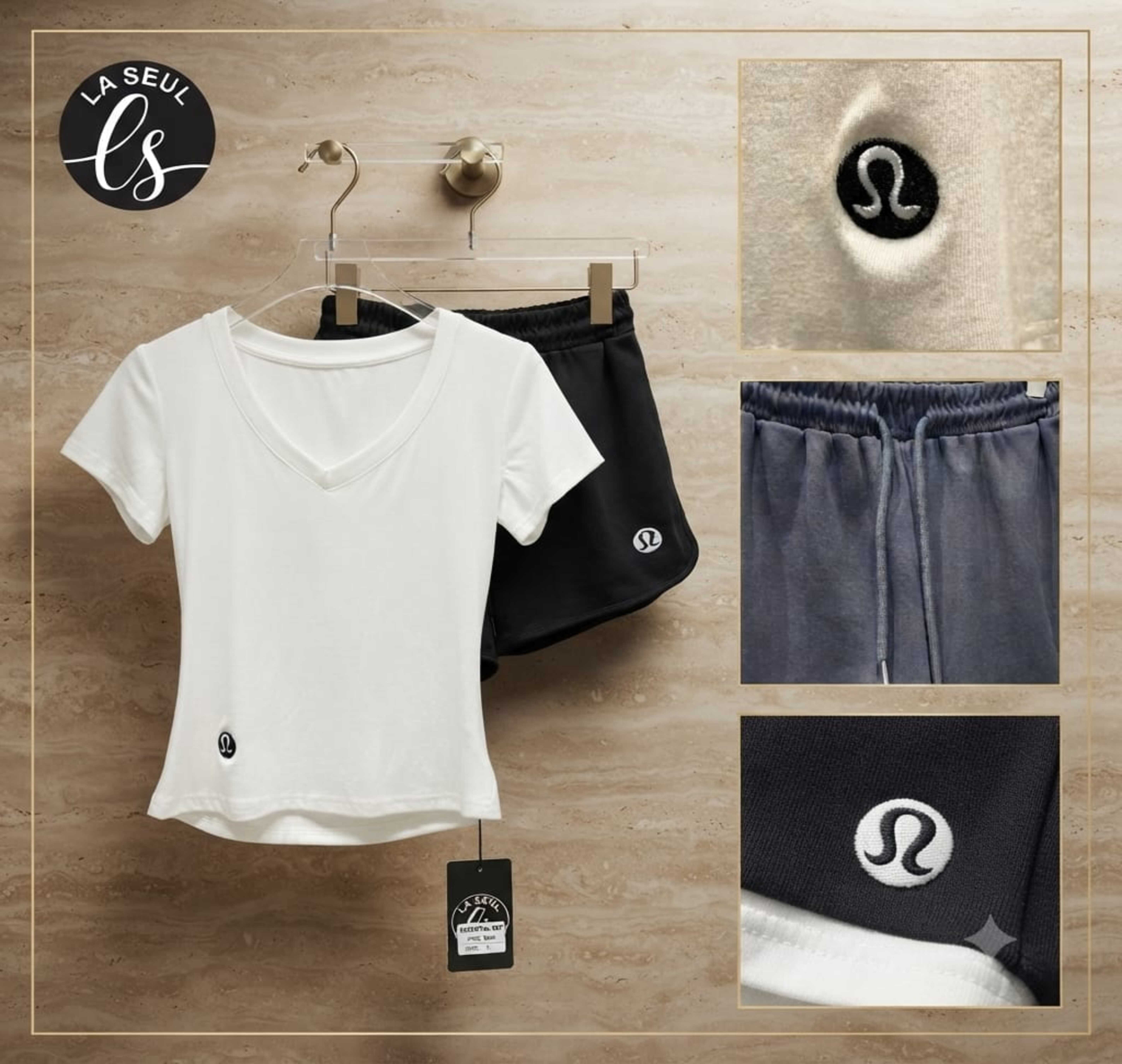 sit short luluemon black&white