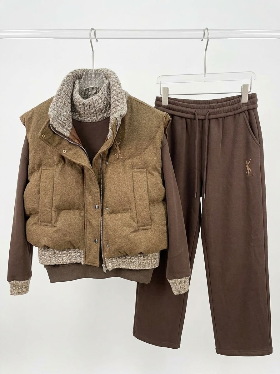 Suit 3p brown