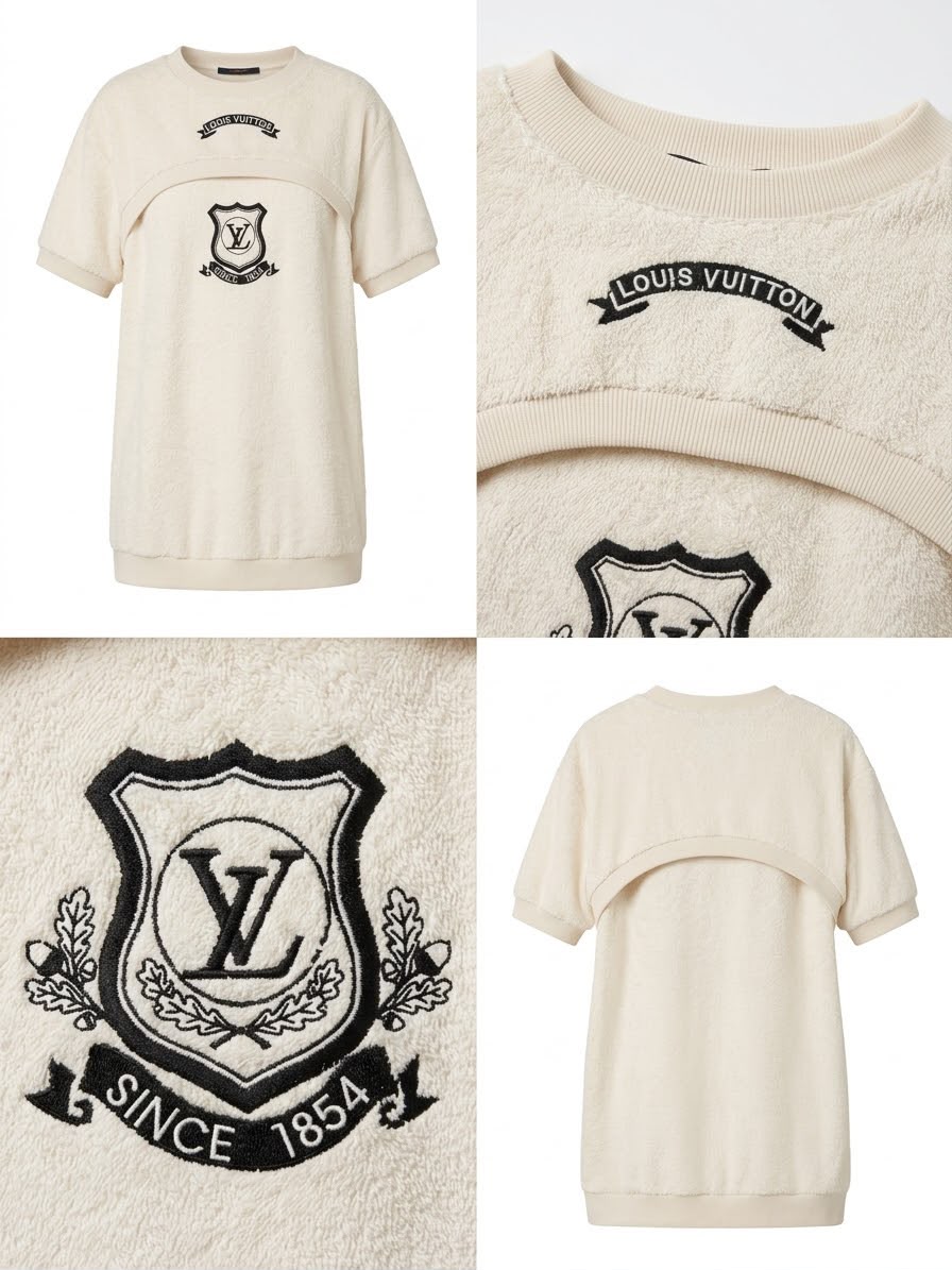 Short dress beige LV layered