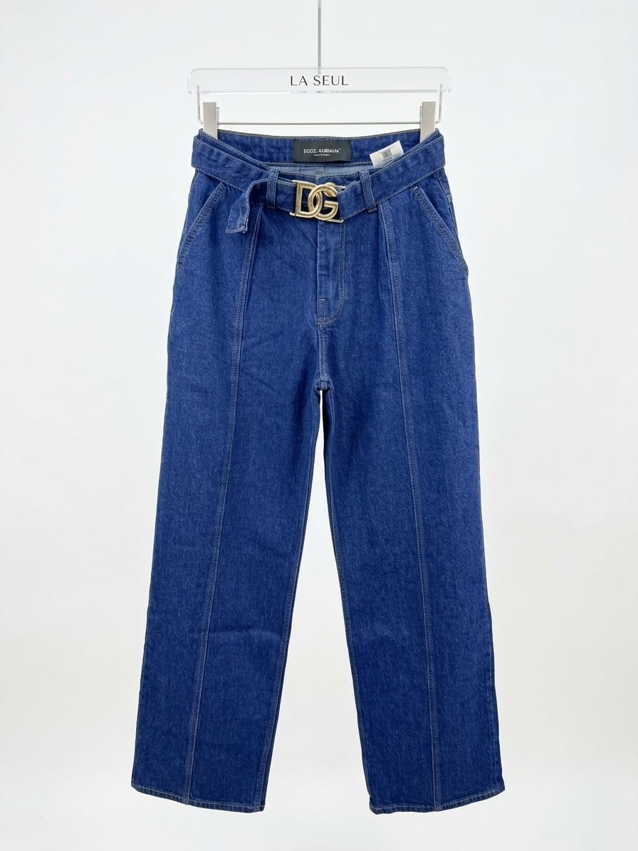 Jeans blue w-L wiht belt