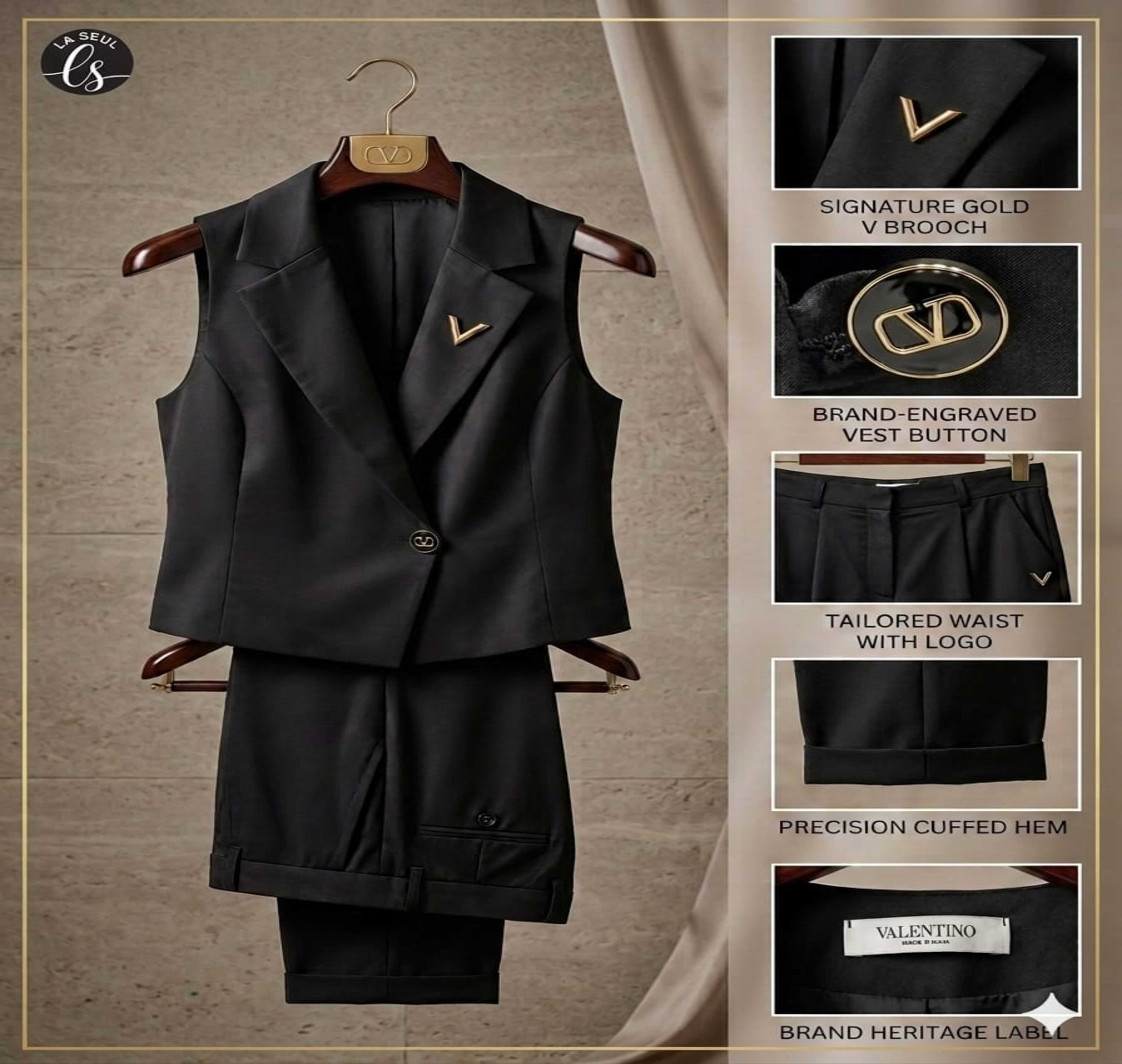 Suit Valentino Black Cut