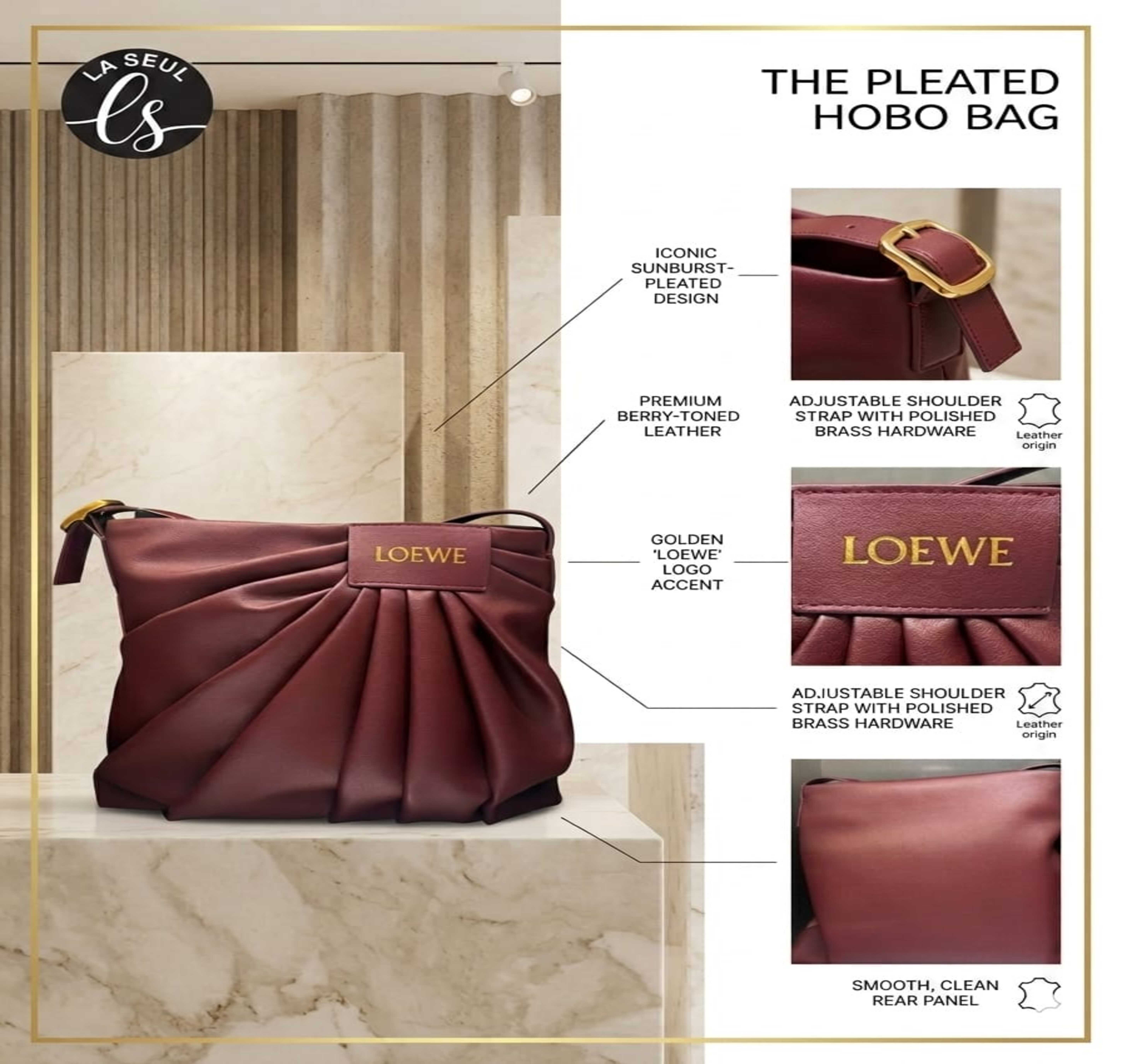 bag loewe burgandy