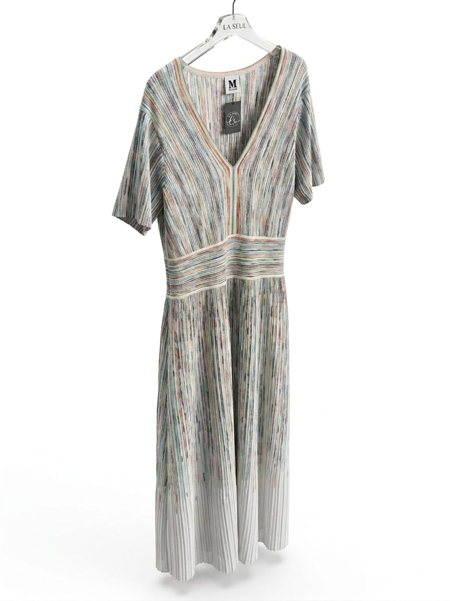 Dress knit striped sleeve