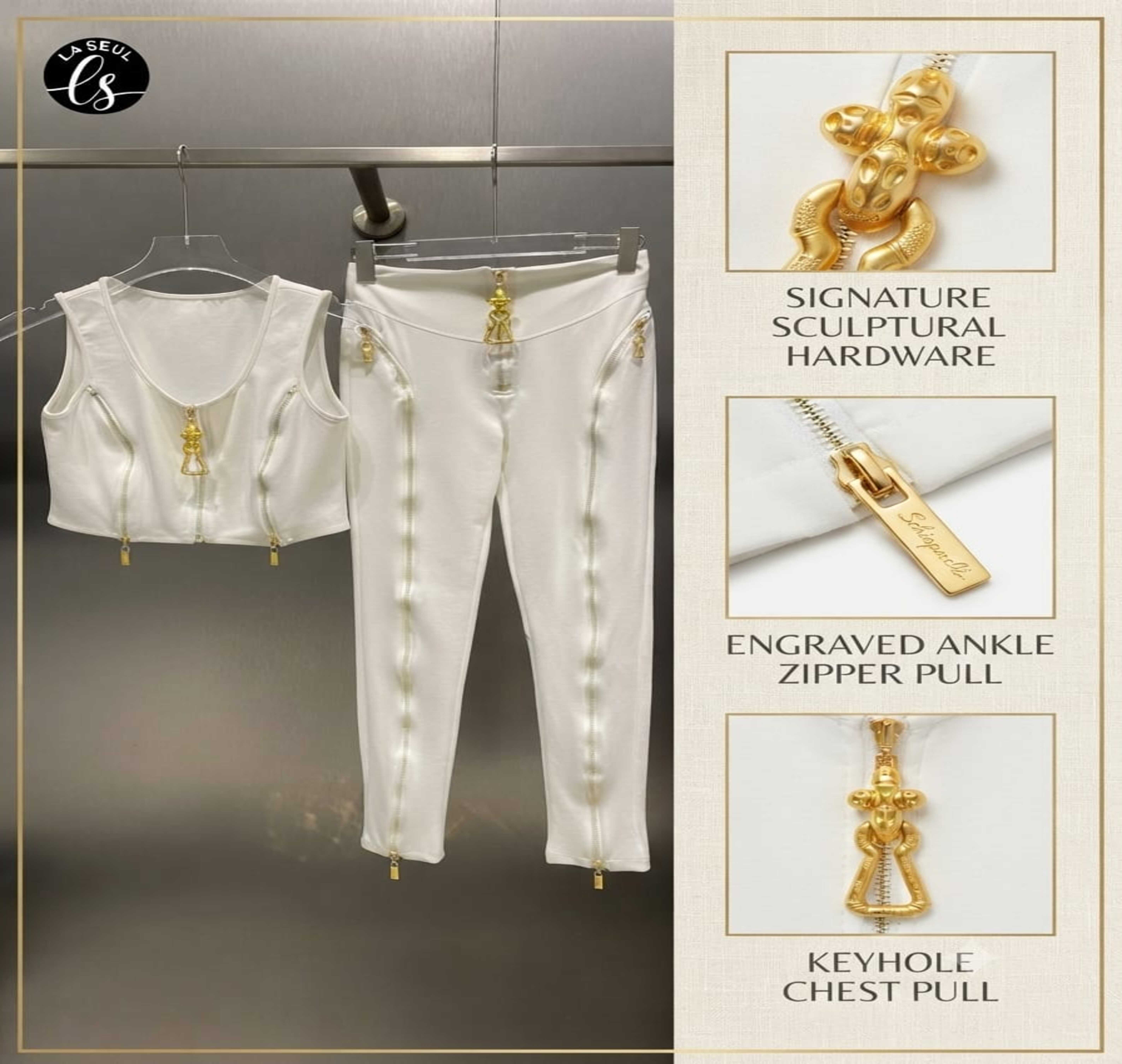 Suit SCHIAPARELLI White Crop Top