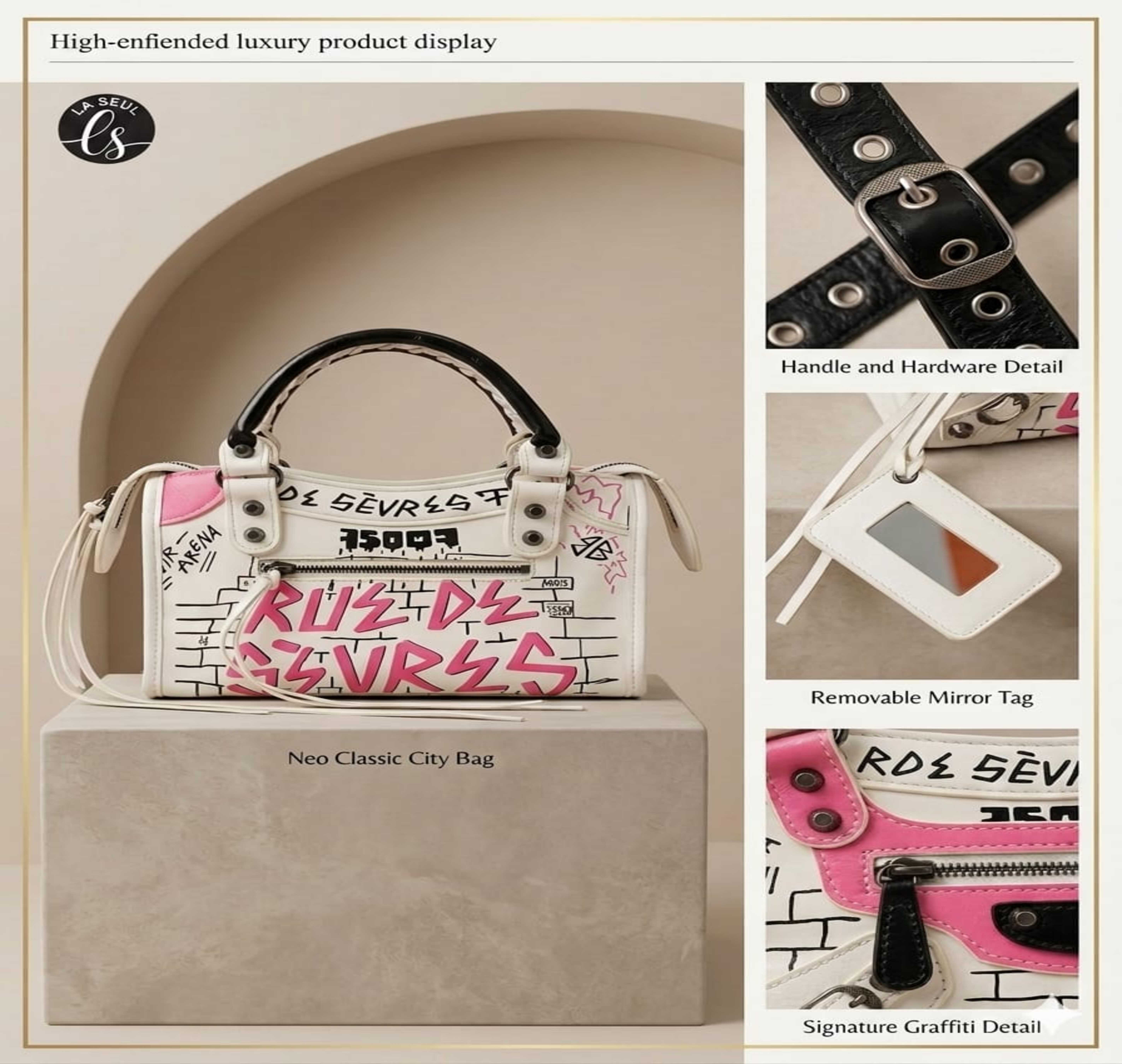 bag Balensiaga white & PINK