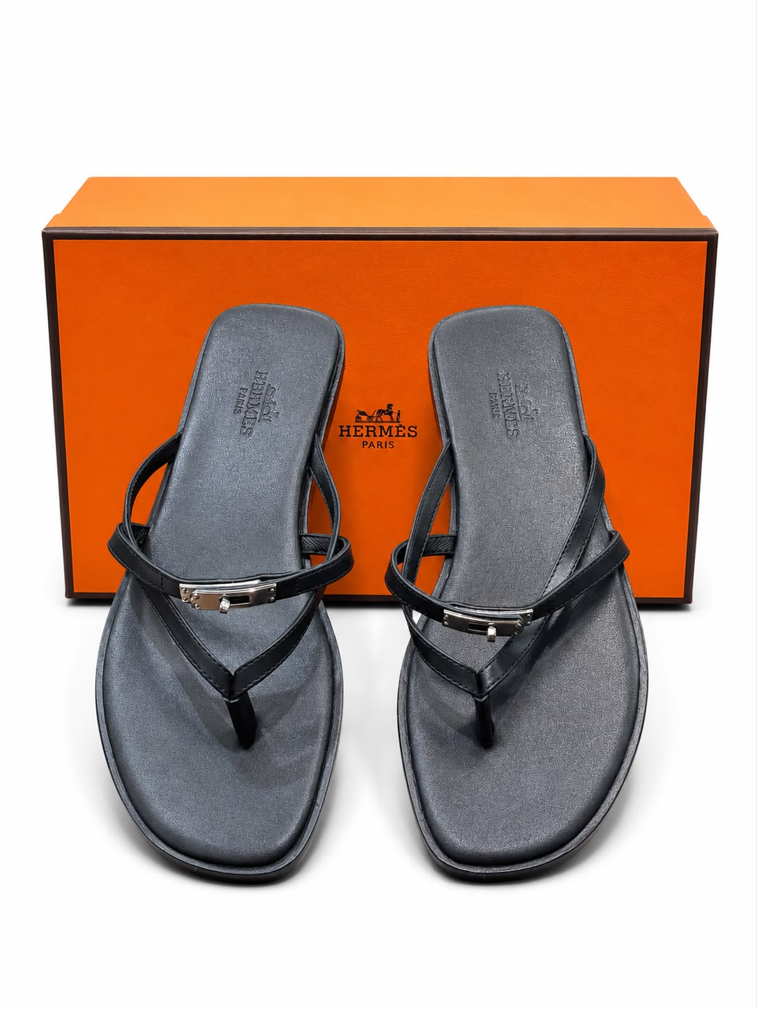 Slipper Hermes black