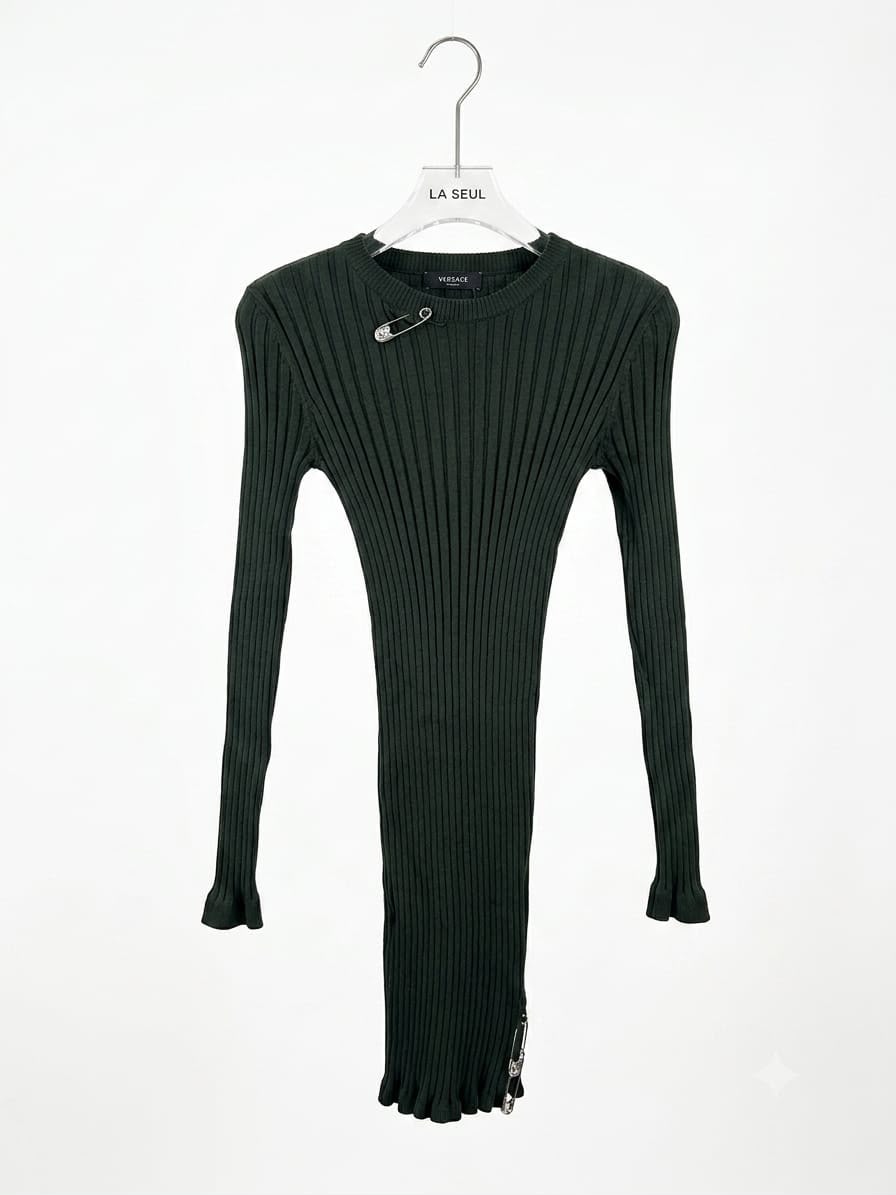 Black Versace Lycra dress