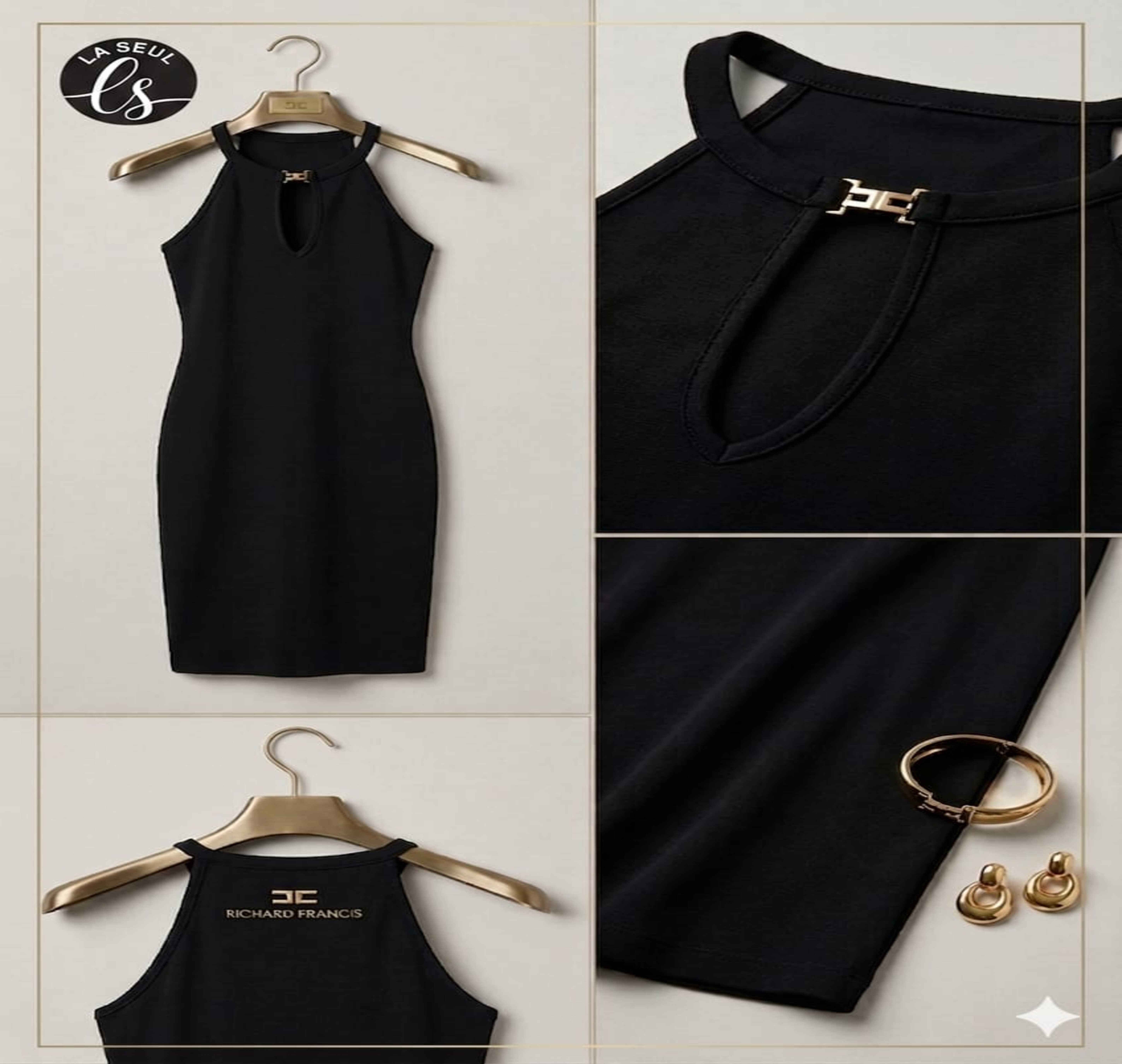 Elisabetta Dress Black Short