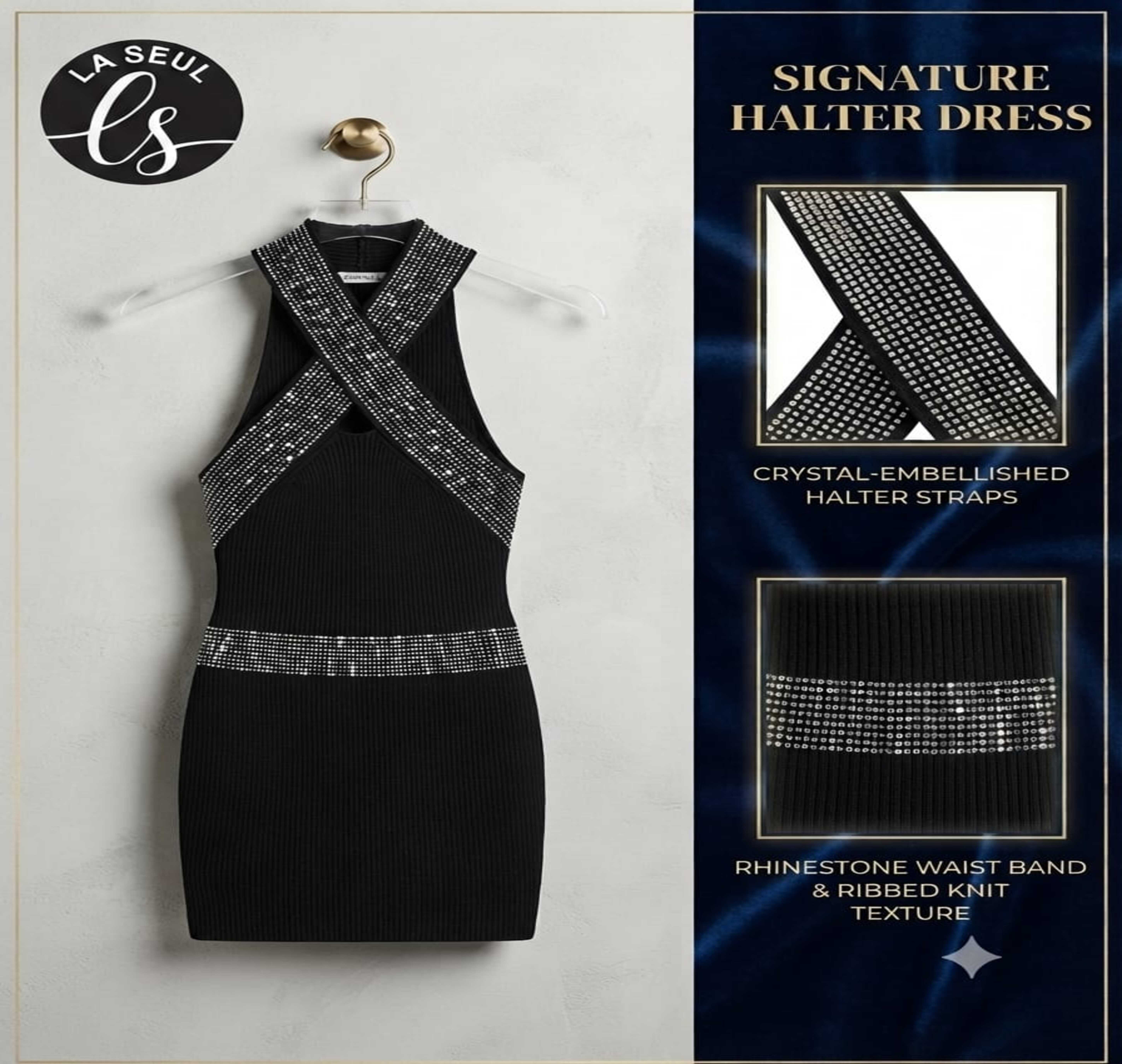dress Alexandre wang  black strass