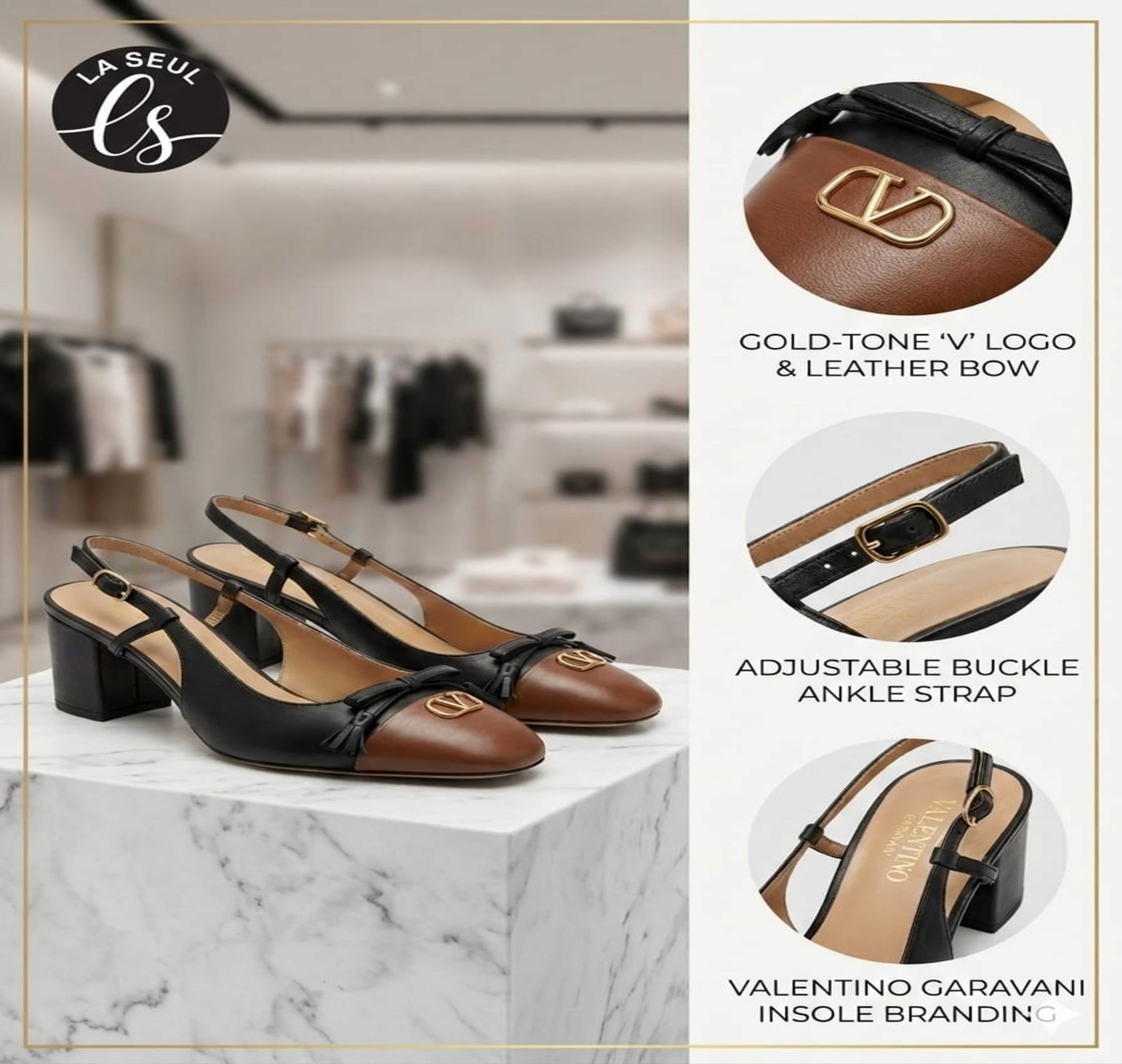heels valentino brown&black