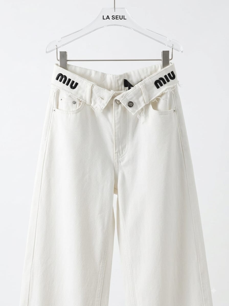 Pant  jeans miu miu white