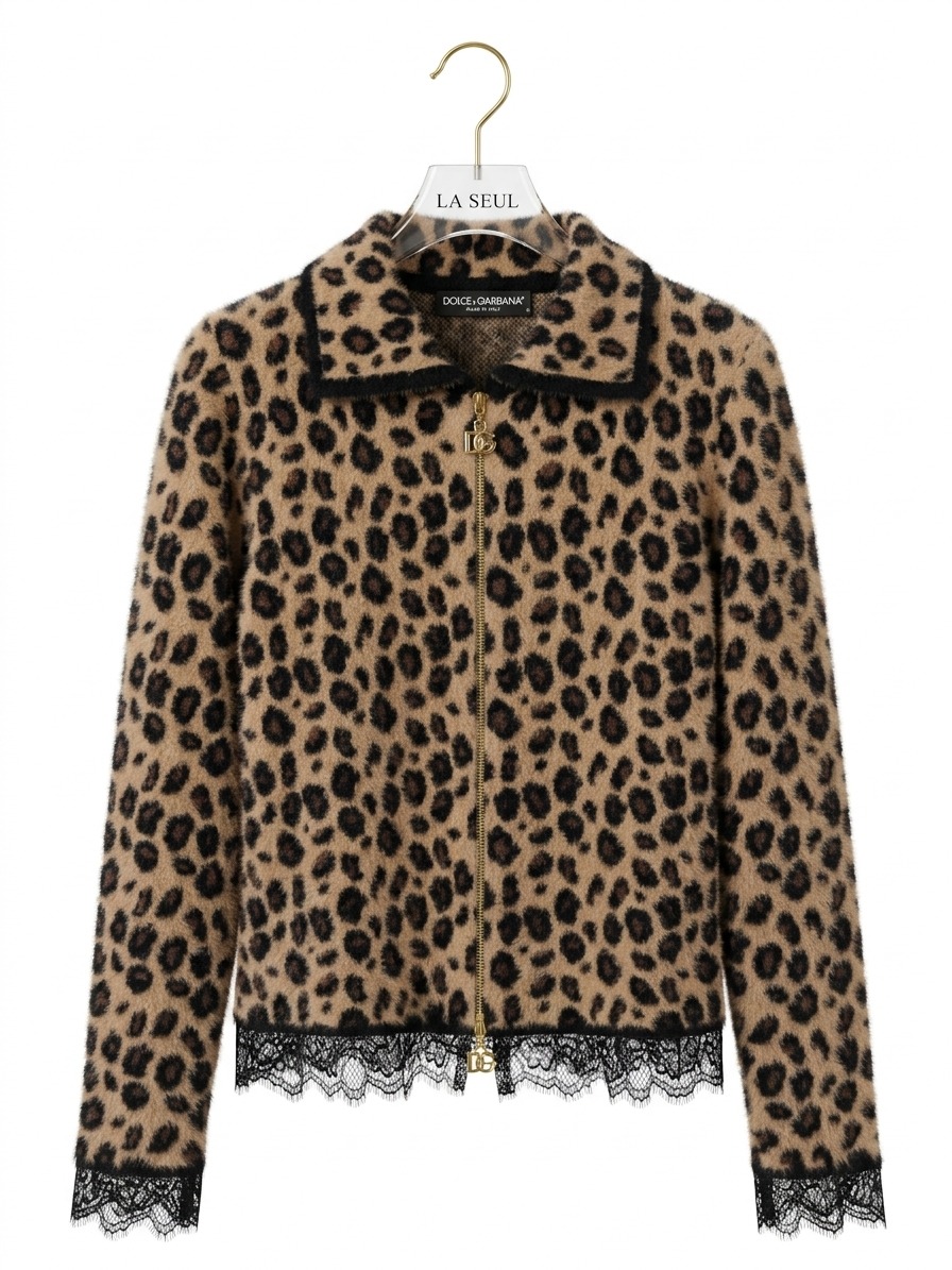 Knitwear tiger zipper