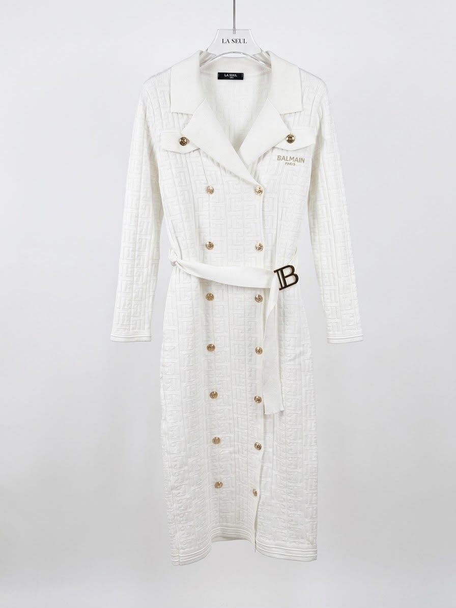 Long Dress balmain white - Image 1