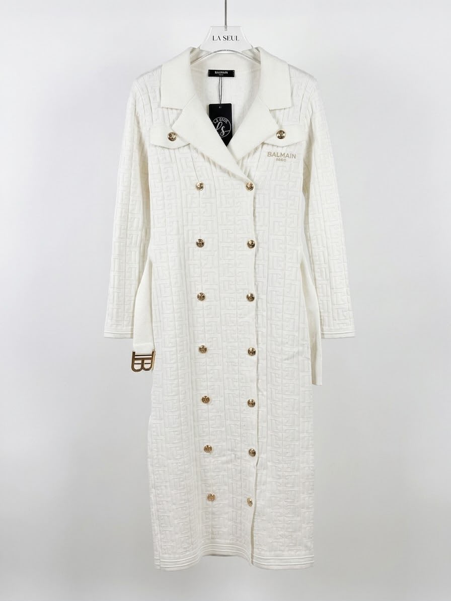 Long Dress balmain white - Image 2