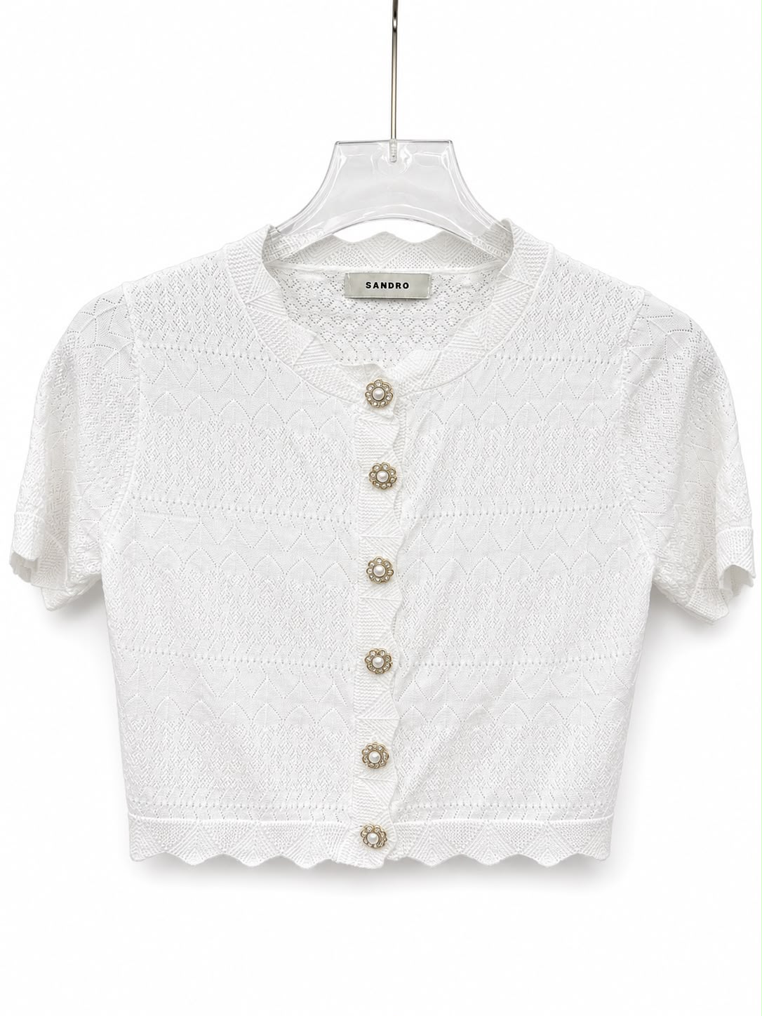 Set skirt white knit s/s cardigan - Image 1