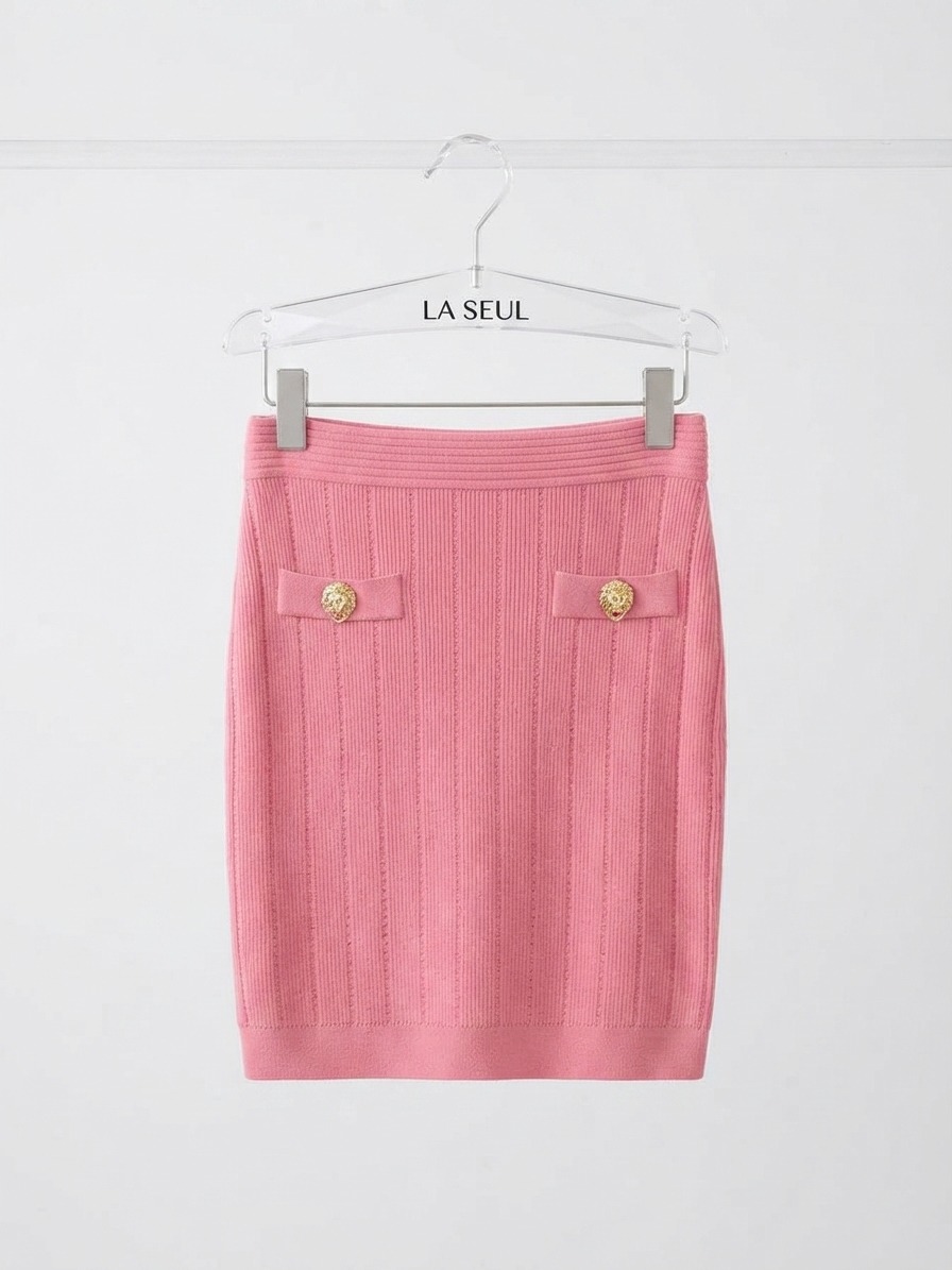 Short pink Balmain skirt - Image 1