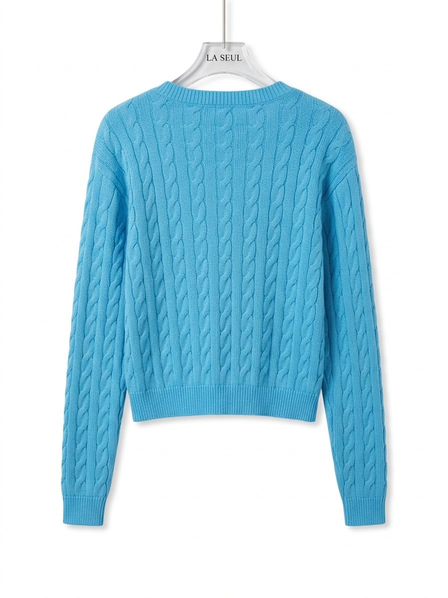 Loewe cable-knit cardigan Light blue - Image 2