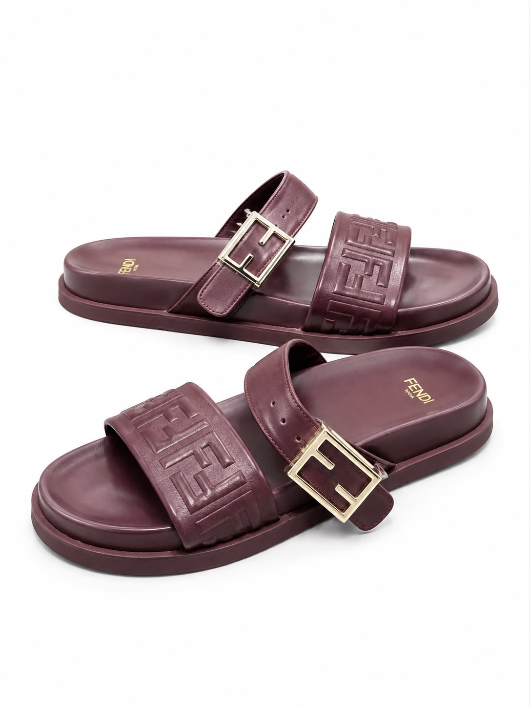 Slipper Fendi burgundy - Image 2