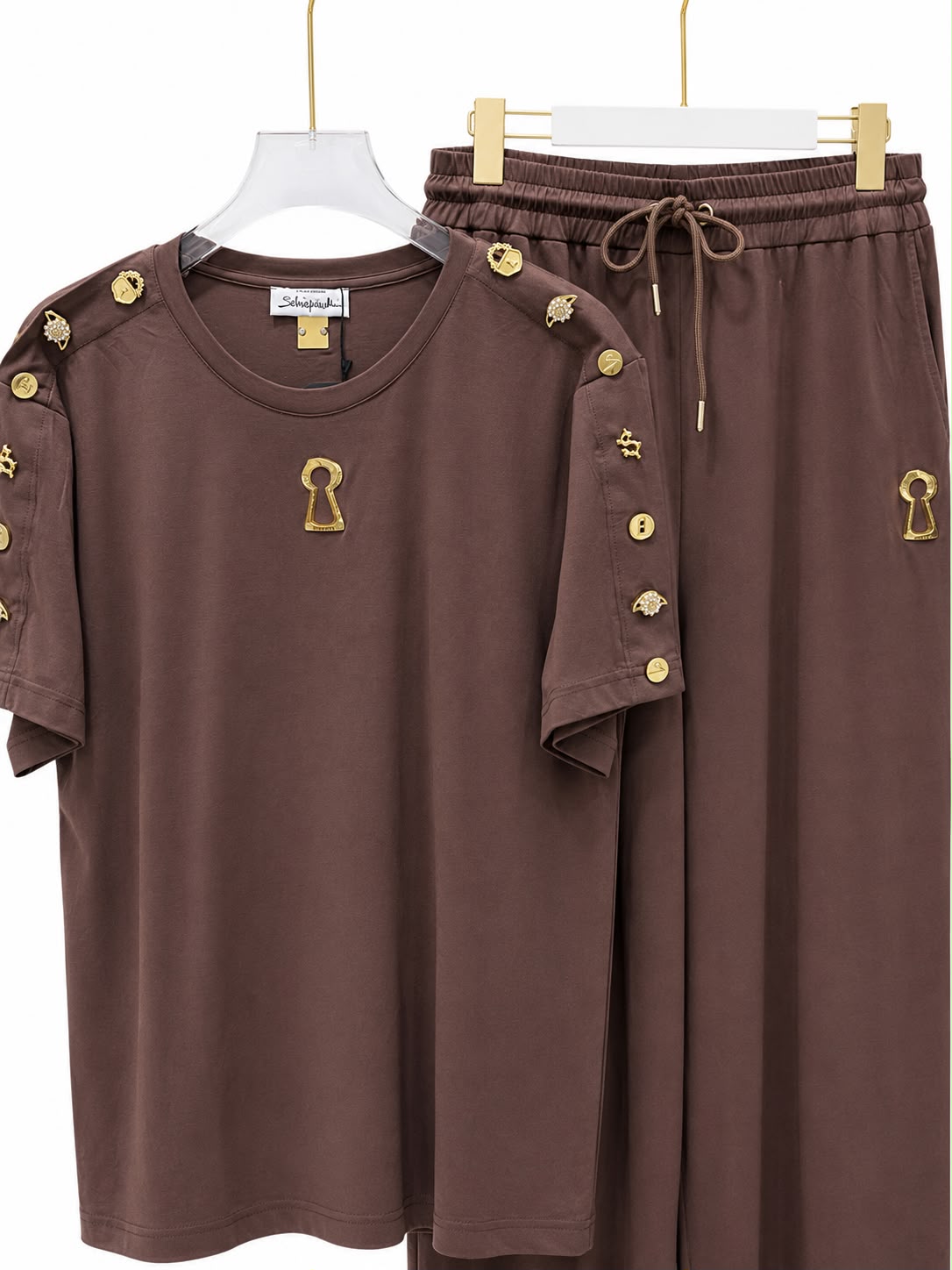 Track suit brown gold details - Image 6