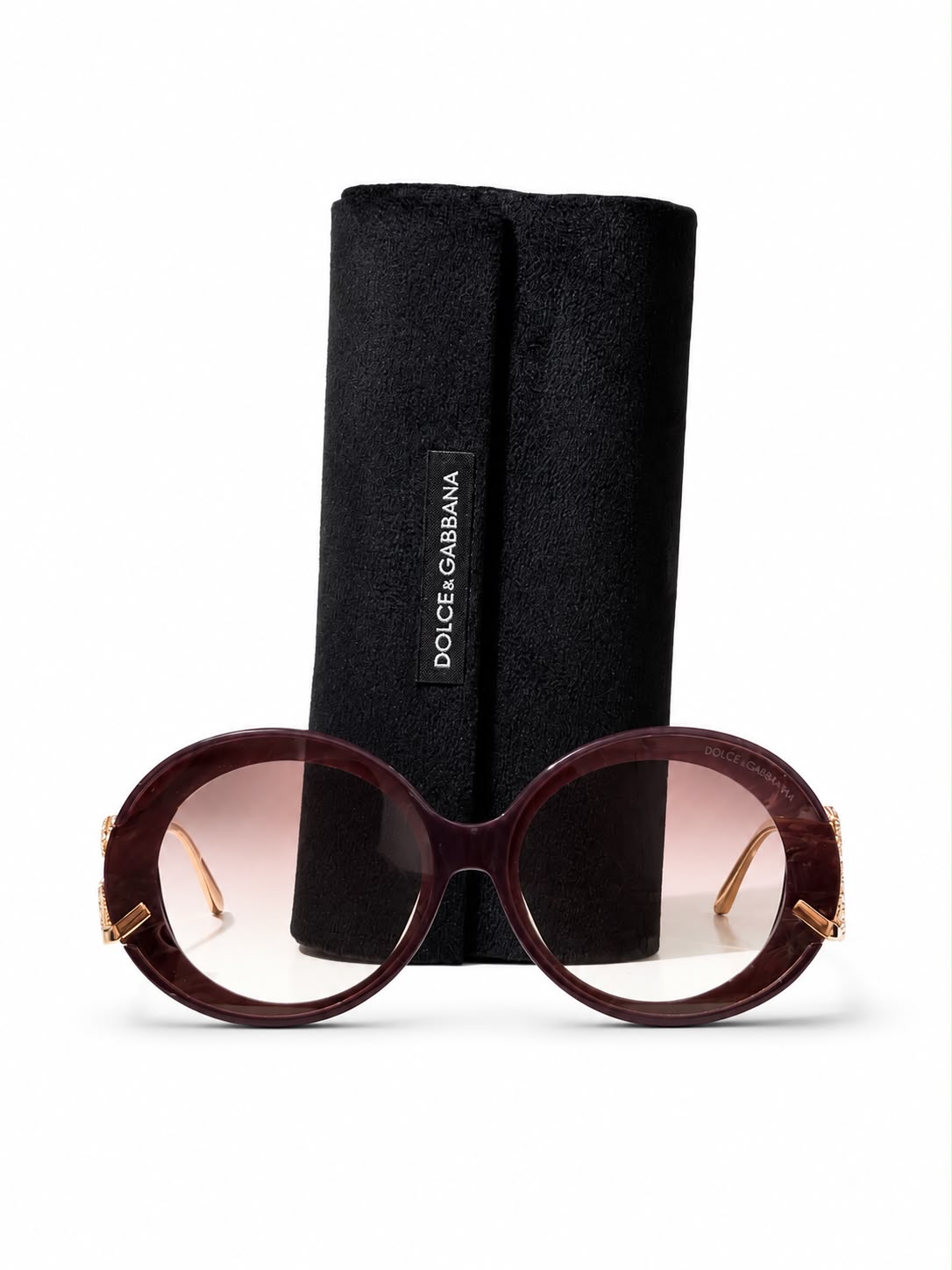 Sunglass round burgundy - Image 2