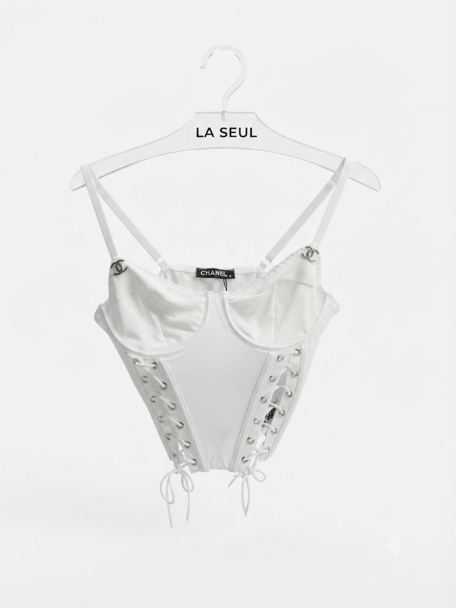 crop top chanel white - Image 2