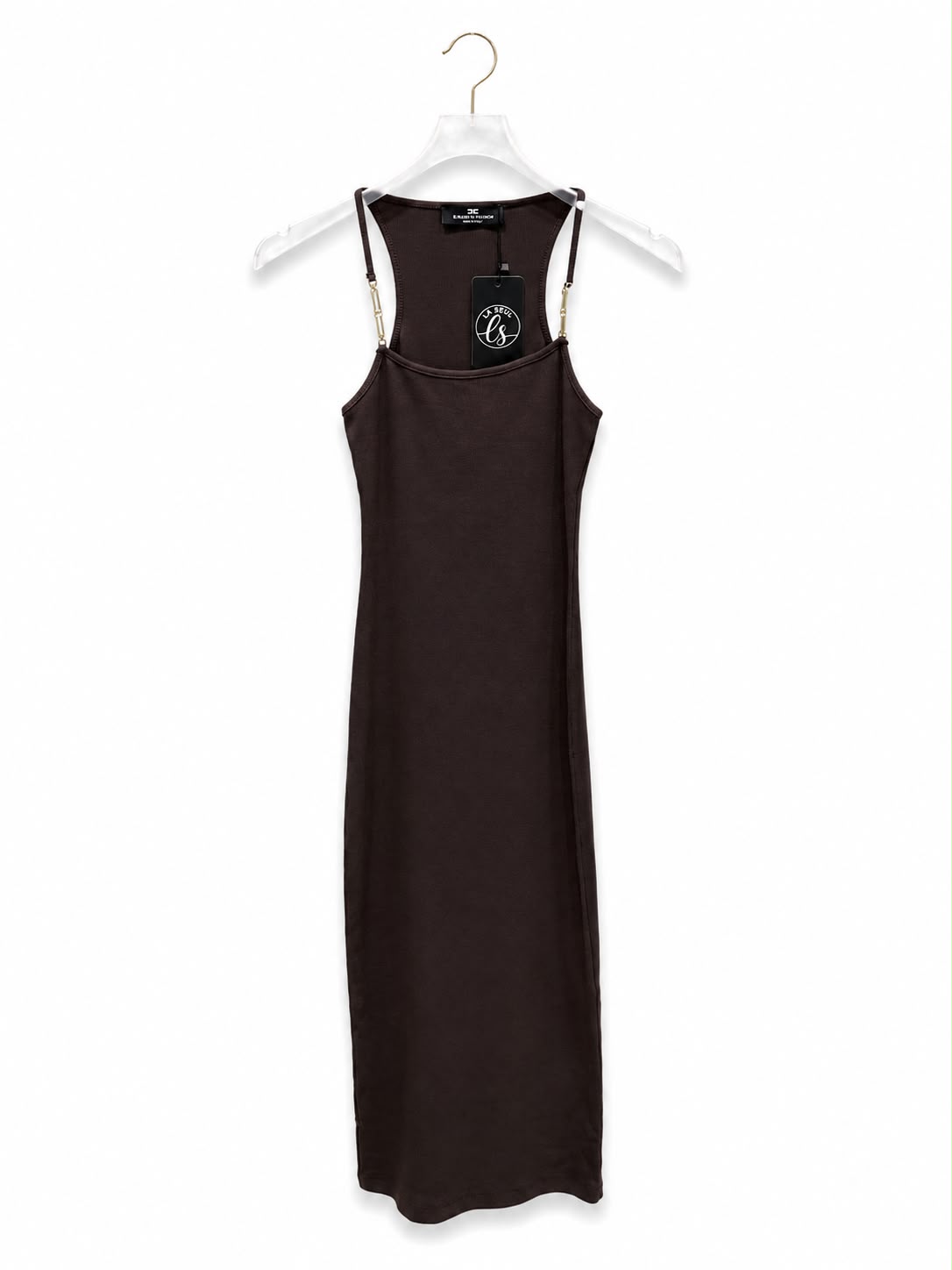 Dress brown gold strap Elisabetta Franchi - Image 1