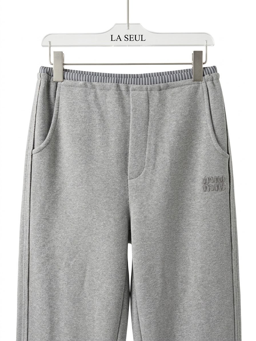 Miu Miu  sweatpants Wide Leg Grey - Image 1