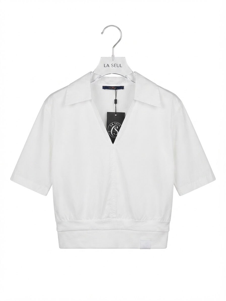 L.V Blouse white short sleeve - Image 2