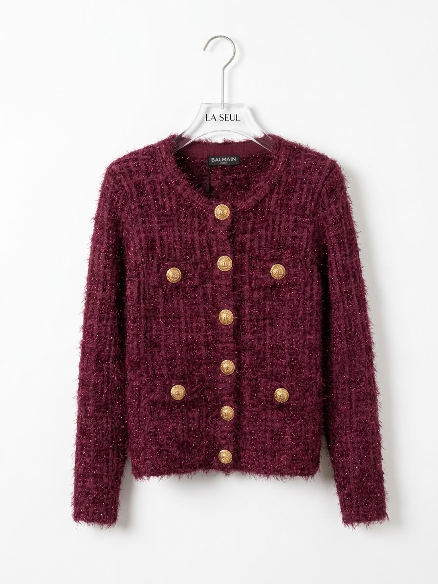 Balmain jacket Burgundy - Image 1
