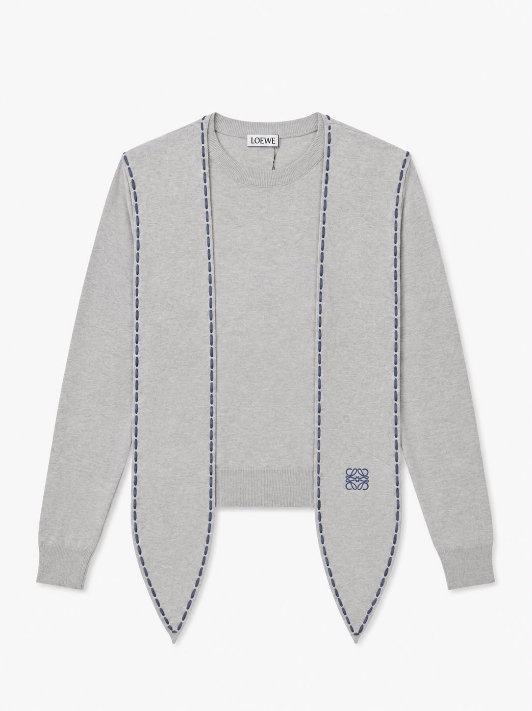 Loewe knitwear with a scarf Grey - Image 1