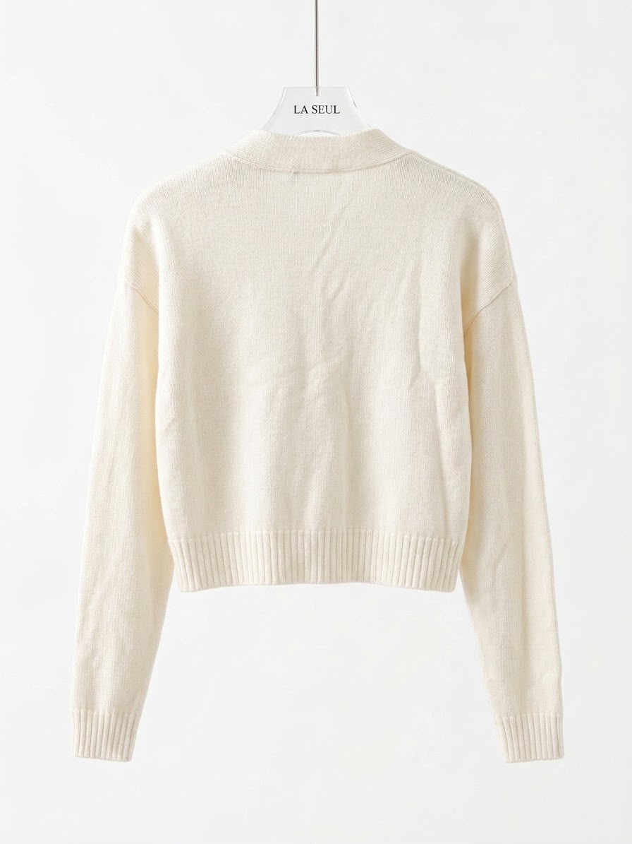 Hermès knit cardigan White with colorful embroidered horse motifs - Image 2