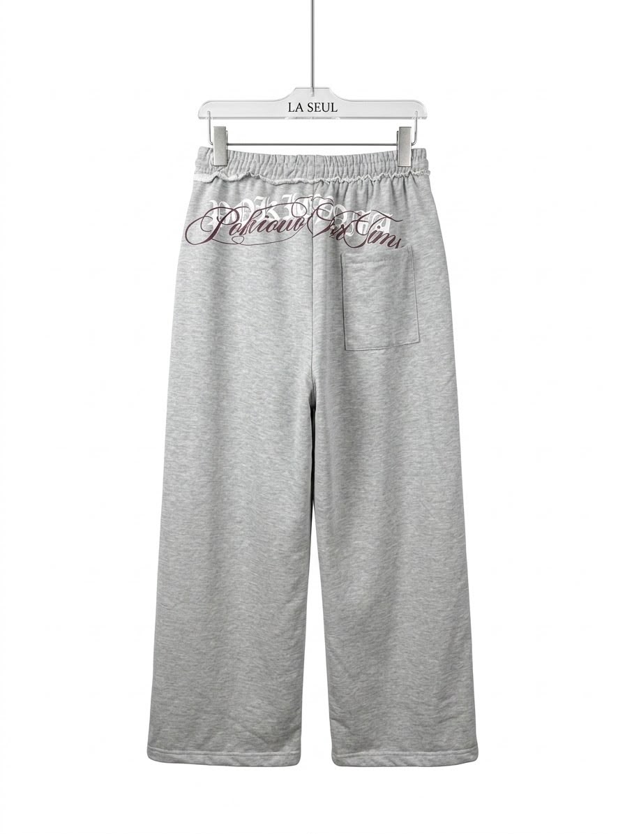 Grey Chrome Hearts printed sweatpants - Image 1