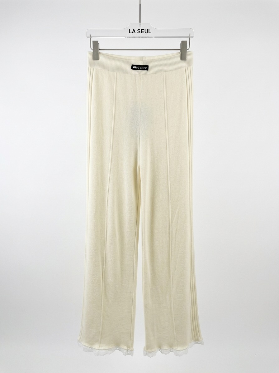 pant off white ruffled leg - Image 1