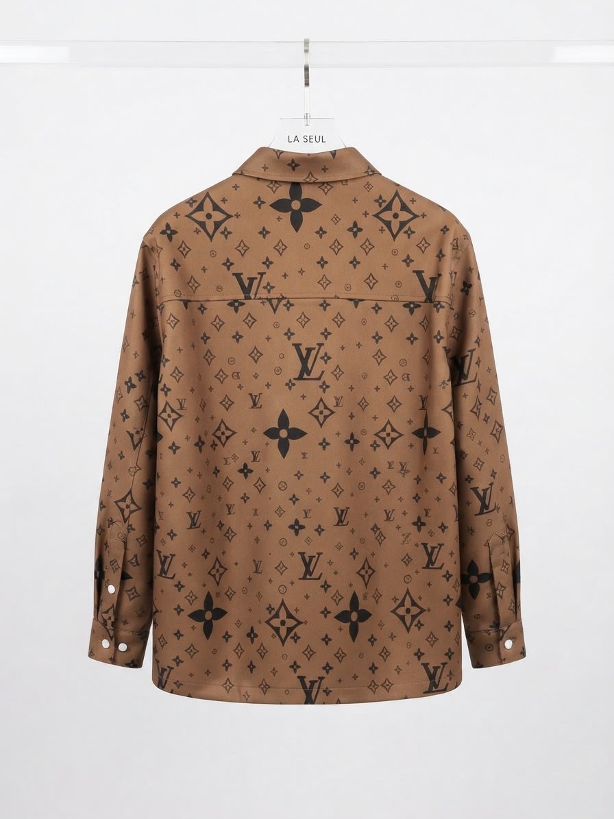 LV full-cover brown jacket. - Image 2