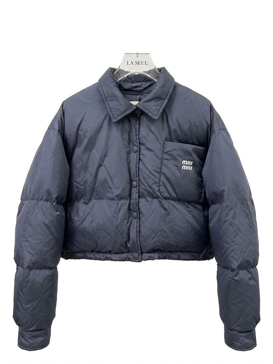 Short navy blue Miu Miu jacket - Image 1
