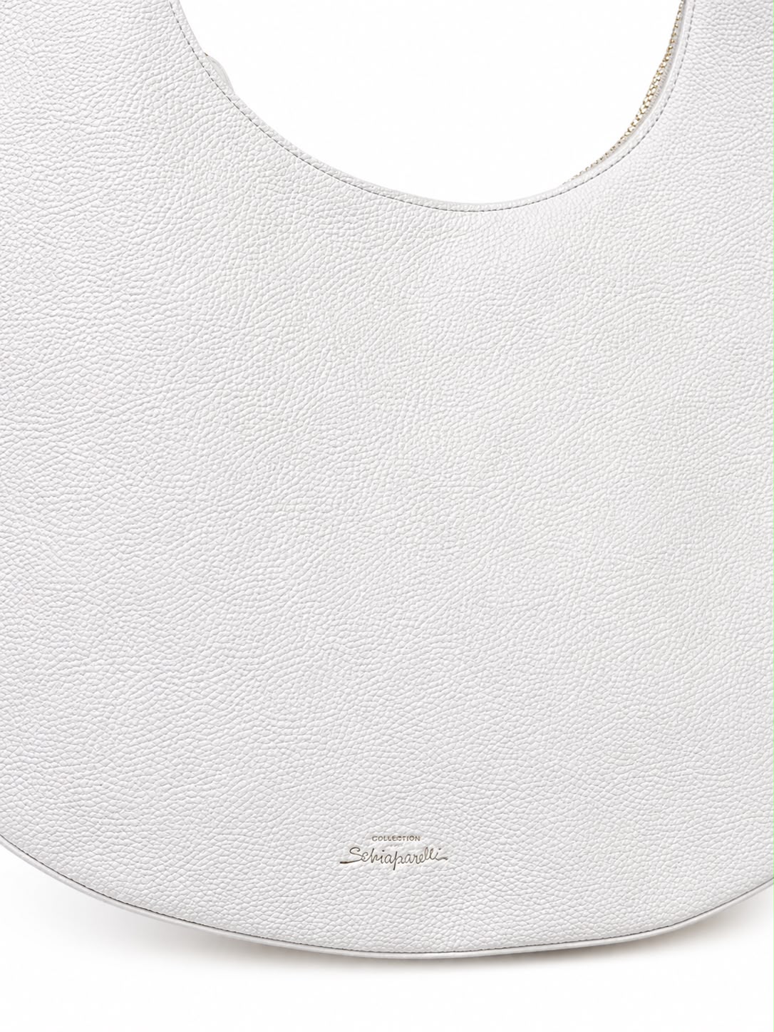 Hobo Bag white leather w/gold  schiaparelli - Image 1