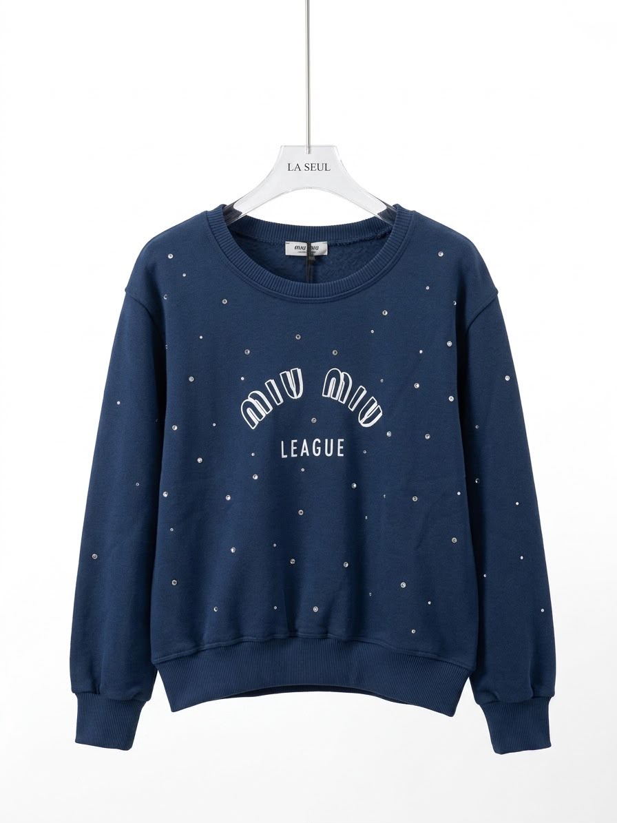 Miu Miu strass knitwear Navy blue - Image 1