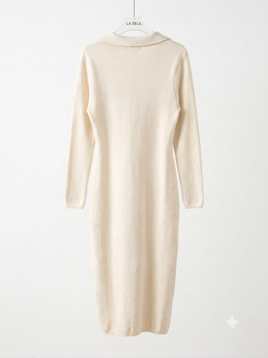 Beige Louis Vuitton dress with a tie - Image 3