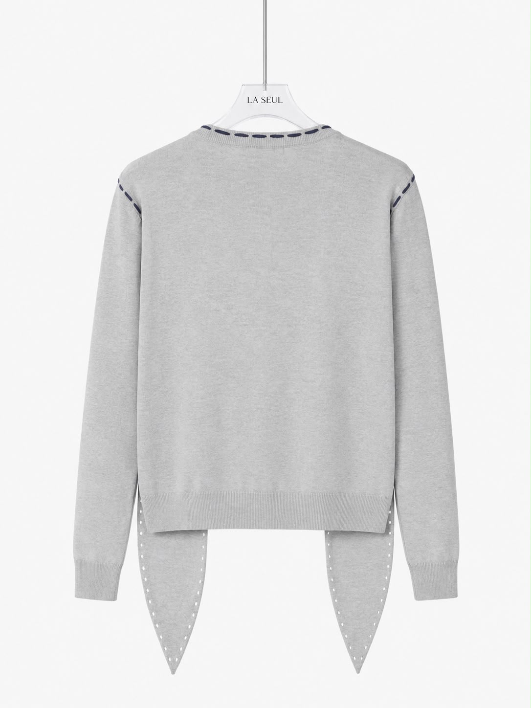 Loewe knitwear with a scarf Grey - Image 3