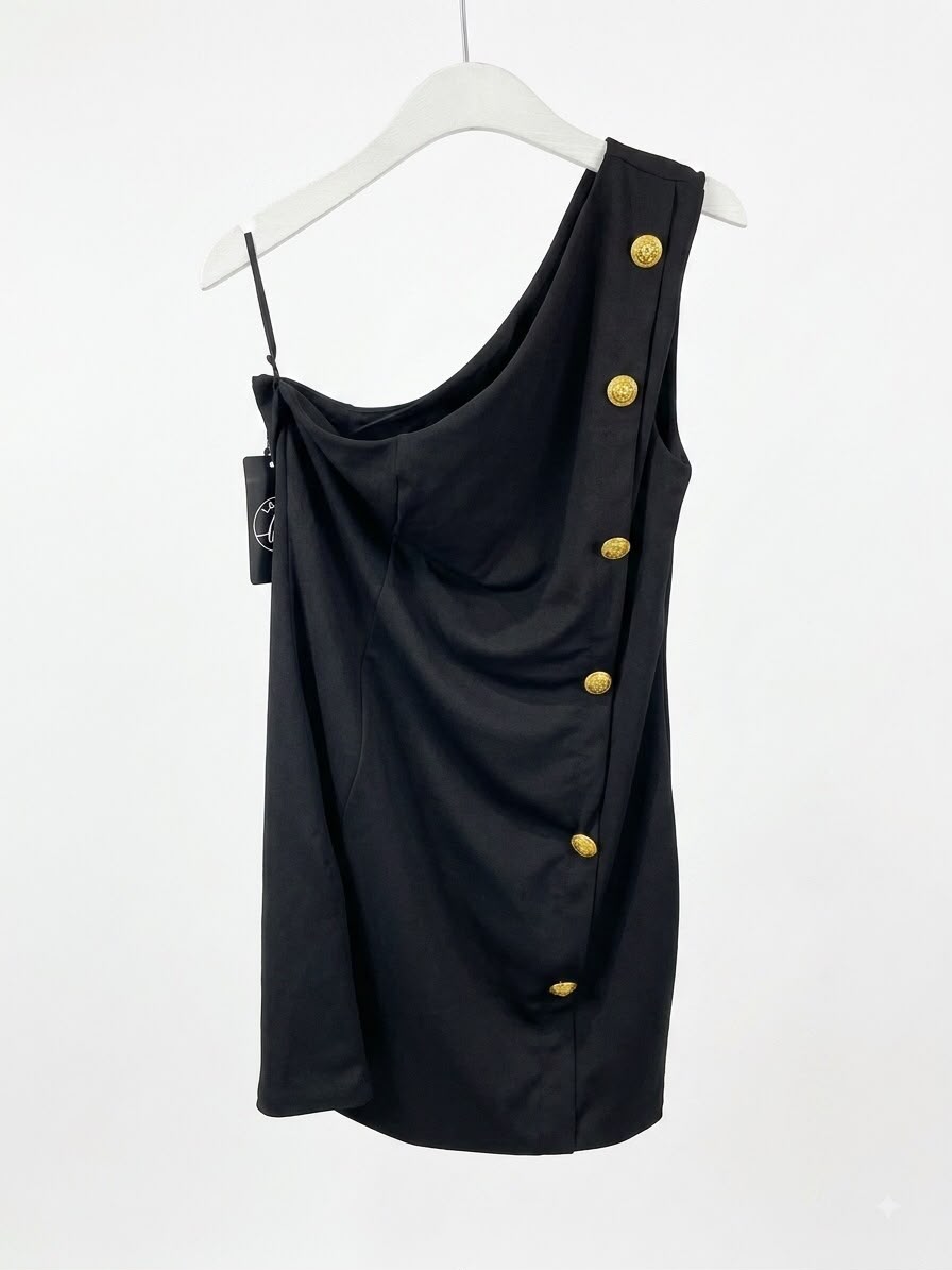 Dress shoulder balmain black - Image 2