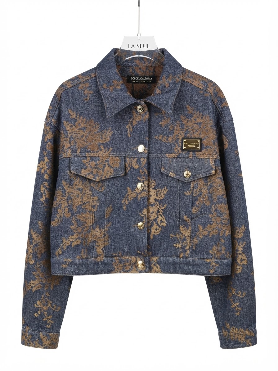 Jacket pocket.blue & brown - Image 1