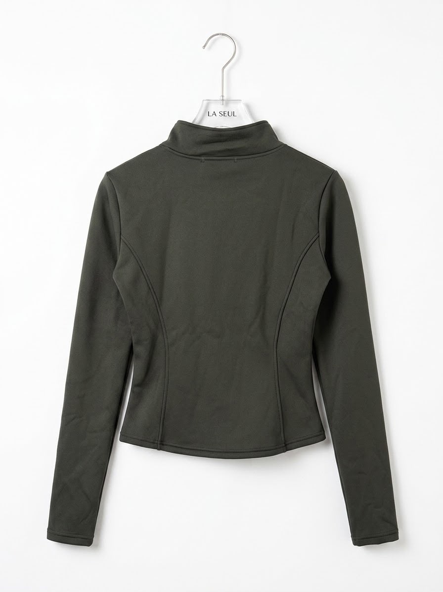 Lululemon fitted zip-up athletic jacket Charcoal grey - Image 1